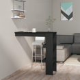 thumbnail image 1 of vidaXL Wall Bar Table Black 102x45x103.5 cm Engineered Wood, 1 of 5