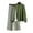 Green, variant on Enjoytime Travel Outfits for Women 2 Piece Sets Solid Color Long Sleeves Blouse and Lounge Pants Pants Fall Casual Lounge Sets