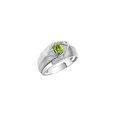 thumbnail image 3 of RYLOS Mens Rings 14K White Gold Ring 6X4MM Oval Shape Gemstone & Diamond Ring Peridot August Birthstone Rings For Man Gold Rings Size 9, 3 of 7