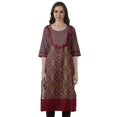 thumbnail image 1 of Moomaya Kurta Imprimée Prêt-à-Porter Femme Formelle et de Fête Kurti Ethnique en Coton Haut, 1 of 6
