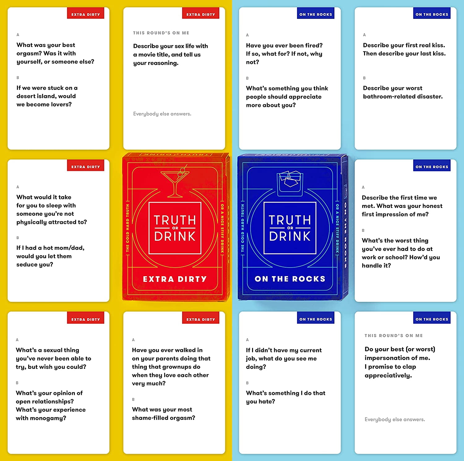 ESTINK Jeu de société à boire Jeu de société Interactif avec 6 Verres à