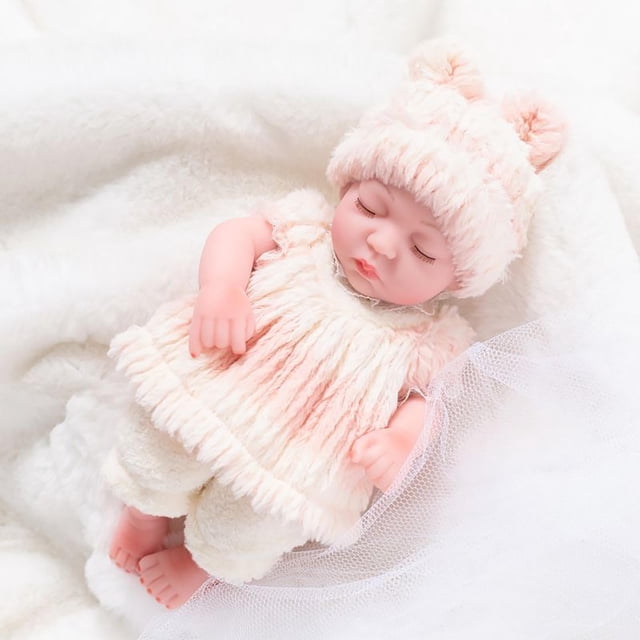 Dvkptbk Realistic Doll, Simulation Soft Plastic Body Dolls Enamel Doll Toy