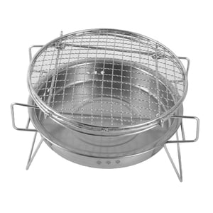 Jinwen Brûleur extérieur ultra-léger Grille barbecue portable multifonctionnelle BBQ 30x30x19,5cm