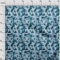 thumbnail image 3 of oneOone Viscose Chiffon Teal Blue Fabric Abstract Sewing Craft Projects Fabric Prints By Yard 42 Inch Wide, 3 of 4