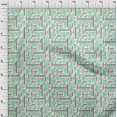 thumbnail image 3 of oneOone Cotton Poplin Fabric Triangle & Line Geometric Â Printed Craft Fabric BTY 56 Inch Wide, 3 of 4