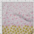 thumbnail image 1 of oneOone Polyester Lycra Peach2 Fabric Leaves & Flower Panel Sewing Material Print Fabric By The Yard 56 Inch Wide, 1 of 3