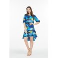 thumbnail image 5 of Women's Hawaiian 3/4 Sleeve Mermaid Ruffle Tunic Dress XL Sunset Blue, 5 of 5