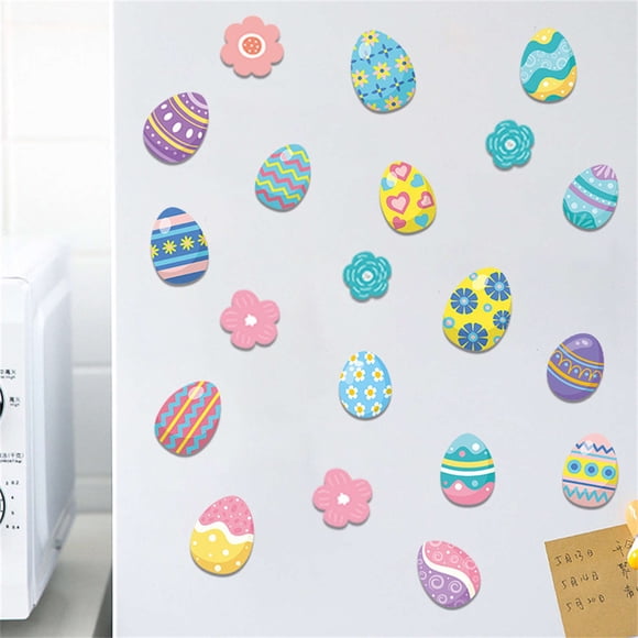 Hearth & Gear Easter Egg Wall Stickers & Colorful Easter Decorations For Kids Home And Party Removable Holiday Wall Decals For Indoor Festive Atmosphere Wall Decal Girls Room Apartment Decorations for