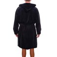 thumbnail image 2 of Innerwin Bath Robes Hoodie Men's Wrap Robe Winter Long Sleeve Soft Dressing Gown Black 2XL, 2 of 3