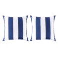 thumbnail image 1 of Coussin carré d'extérieur 18in - bande aqua (paquet de 2), 1 of 4