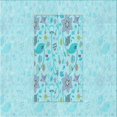 thumbnail image 1 of Ahgly Company Tapis d'Intérieur Lavables en Machine Bleu Diamant Bleu Transitionnel, 7' Carré, 1 of 7