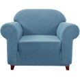 thumbnail image 1 of Subrtex 1-Piece Stretch Sofa Slipcover Non Slip Couch Cover, Texture Grid Pattern, 1 of 6