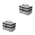 thumbnail image 1 of Redempat Sacs de Rangement pour Vernis à Ongles en Polyester pour Usage Quotidien, Robustes et Durables, Gris Clair, 2 Ensembles, 1 of 6