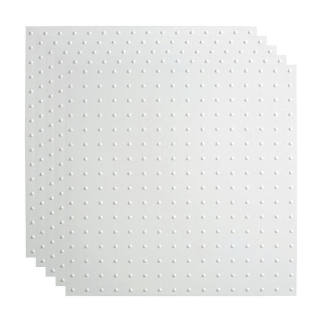 Fasade Miniquattro Vinyl 2ft x 2ft Lay in Ceiling Panel Matte White 5 Pack