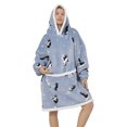 thumbnail image 2 of Faithtur Universal Warm Hooded Sweater Fashion Printing Mink Wool Home Clothes, 2 of 7