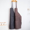 thumbnail image 3 of 2PCS Waterproof Apron Simple Fashion Stripe Apron Kitchen Oilproof Adults Apron Cooking Apron for Women Men (Coffee, Bla, 3 of 8