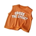 thumbnail image 1 of Hiiyo Little Boys Quick Drying Tank Top Letter Print Sports Athletic Vest,Orange, 1 of 2