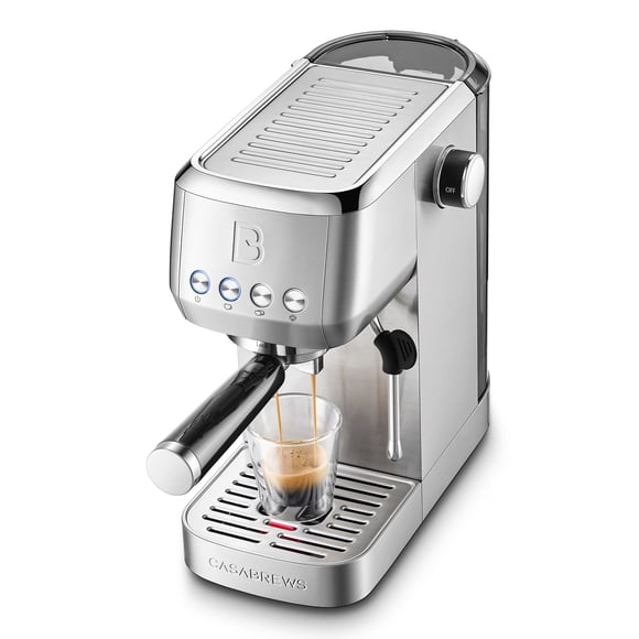Casabrews 3700Essential 20 Bar, 49oz Water Tank Silver Espresso Machine