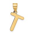 thumbnail image 1 of Diamond2Deal 14K Pendentif Initial Lettre T en Or Jaune pour Femmes, 1 of 6