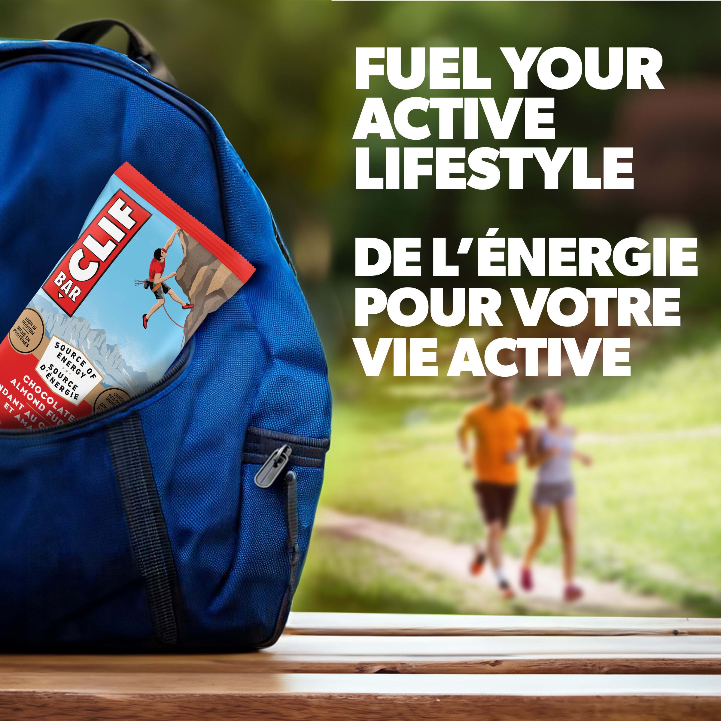 CLIF BAR Barres Énergétiques, Fondant au Chocolat et Amandes, Barre Granola, Riche en Protéines, Contient 70 % d'Ingrédients Biologiques