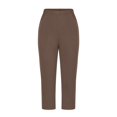 thumbnail image 4 of Yuyuzo Leggings Capri pour Femmes Décontractés Taille Haute Entraînement Extensibles Confortables Yoga Pantalons de Compression, 4 of 6