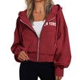 thumbnail image 1 of Veste en Polaire pour Femmes, Veste à Capuche Confortable avec Manches Longues, Coupe Ample, 1 of 5