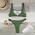 thumbnail image 2 of Birdeem Ensembles de Bikinis pour Femmes, Couleur Unie, Mode Décontractée, à Larges Bretelles, Ajourés, 2 of 8