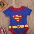 thumbnail image 4 of Diconna Baby Boys Superman Clothes Set, Infant Short Sleeve Romper + Cloak, 4 of 6