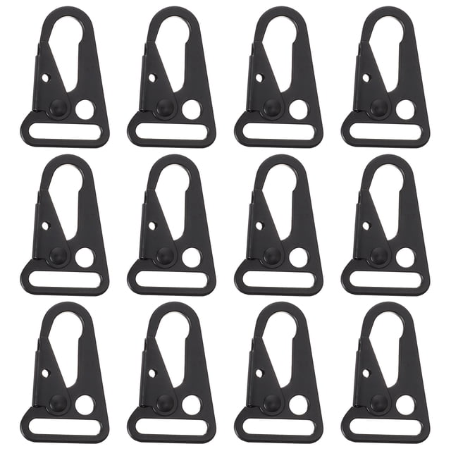 Miangastore 12Pcs Zinc Alloy Carabiners Multifunctional Outdoor Hooks Spring Alloy Hooks