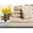 thumbnail image 1 of Mocassi 1800 Series Sheet Set 6 Pieces Deep Pocket King Cream, 1 of 3