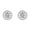White Gold, variant on Cate & Chloe Ariel 18k White Gold Plated Halo Stud Earrings with Simulated Diamonds, Gift for Women