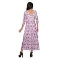 thumbnail image 4 of Moomaya Haut Indien Imprimé Robe Kurti Longue Tunique à Manches 3/4 Robes pour Femmes, 4 of 5