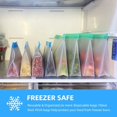 thumbnail image 4 of Reusable Food Freezer Bags Set of 8 Food Grade PEVA Reusable Leakproof Bags Sealed Silicone Freezer Bags, 4 of 5