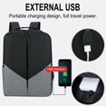 thumbnail image 4 of 3-Piece USB Charging Laptop Backpack Set Organized Compartments Padded Shoulder Strap for 15.6 Inch Laptop Travel Business School Durable Polyester Fabric, 4 of 9