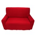 thumbnail image 1 of Couch Cover Sofa Protect Cover 7 Solid Pure Colour Home Couch Stretch Sofa SlipCover 2 Seater Polyester Burgundy, 1 of 3