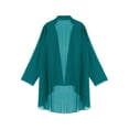 thumbnail image 4 of Loodgao Hauts d'Été pour Femmes Courts Boléros Kimono Cardigans Vestes Boléro en Mousseline Couvre-Robe de Soirée Vert P, 4 of 5