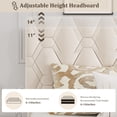 thumbnail image 4 of Kojooin Platform Bed Frame with Adjustable Upholstered Headboard and Durable Wooden Slat Support, 4 of 8