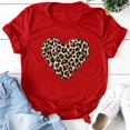 thumbnail image 4 of CHUANK Économies Vêtements Blouse Mignonne pour Femmes T-Shirts Graphiques Cœur d'Été à Manches Courtes Loisirs Col Rond pour Adolescentes Vert Armée, 4 of 6