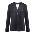thumbnail image 4 of AherBiu Veste Légère pour Femme à Boutons, Cardigan Tricoté à Col Ras du Cou, Chandail Décontracté Ample, Manteau Léger, 4 of 6