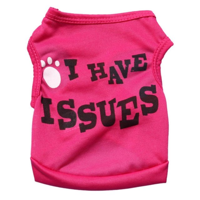 Fashion Pet Vest Summer Breathable Comfortable New Text Pattern Dog Cat Clothing