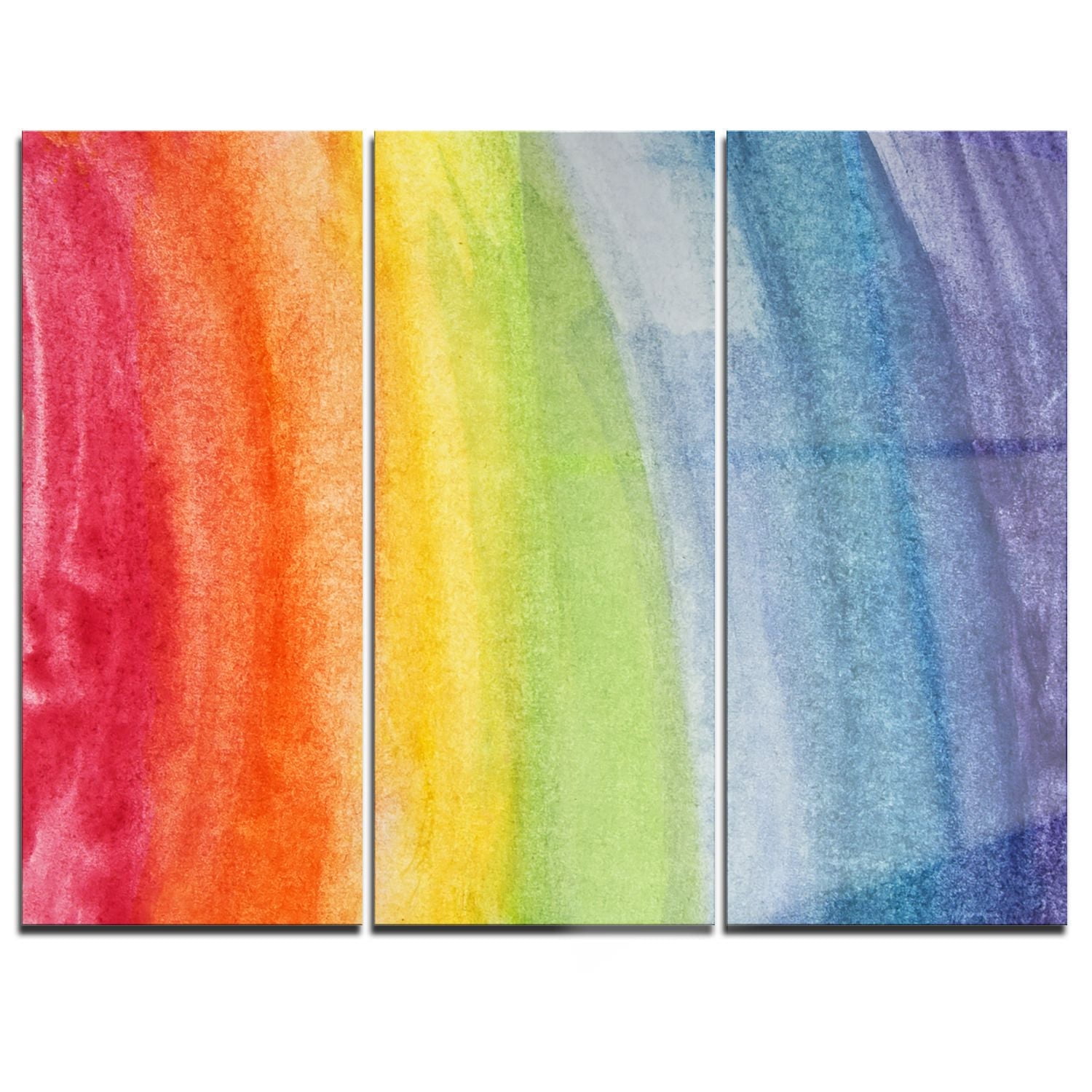 Design Art Flowing Rainbow Colours Multipanel Abstract Extra Large Metal Wall