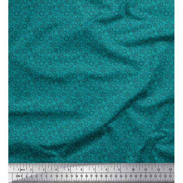 Soimoi Rayon Fabric Artistic Floral Shirting Decor Fabric Printed Yard 56 Inch Wide