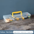 thumbnail image 1 of Qaailabf Professional Tool Box Organizer 13 inch Clear Plastic Storage Container with Snap Lid - Long Portable Hardware Parts Organizer Box for Home Workshop Tools Screws Crafts Fishing Tackle, 1 of 3