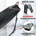 thumbnail image 3 of Tranquillo Universal Hamac Double de 106,5 Po avec Support et Sac Ajustables, Noir, 3 of 5