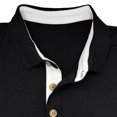 thumbnail image 3 of Dvkptbk Homme Manches Courtes Uni Décontracté Mode Col Rabattu Chandail Boutons T-Shirt Blouse, 3 of 3
