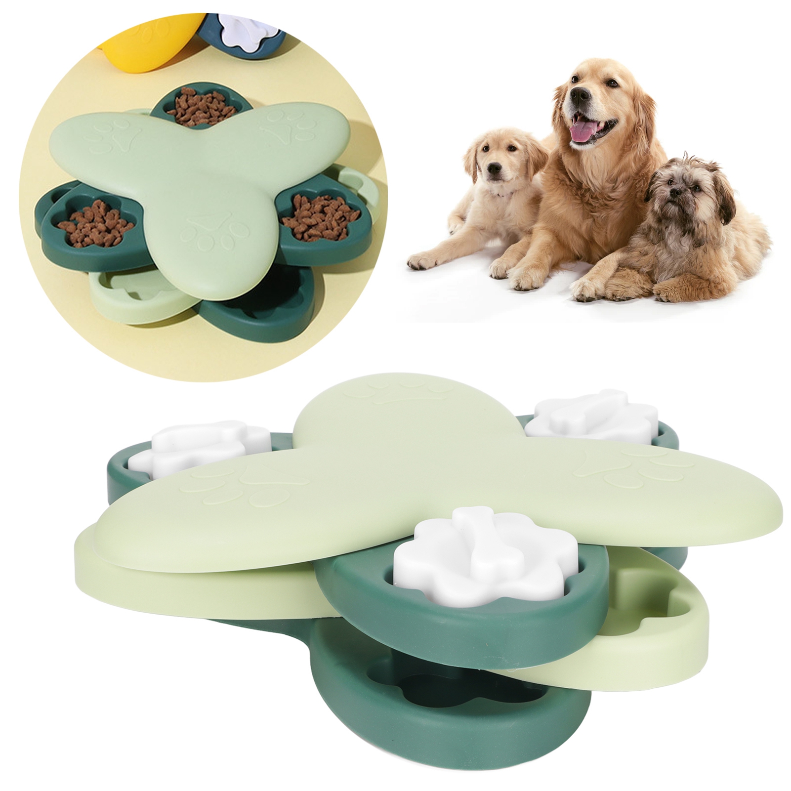 Interactive Dog Game Puzzle Toy , Dog Puzzle Toys Training Funny Feeding Multifunctional Dog Games Treat Dispenser , For Small Medium Large Dog Puppy Cat