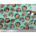 thumbnail image 2 of Soimoi Cotton Duck Fabric Cat Face Animal Print Fabric by Yard 56 Inch Wide, 2 of 3