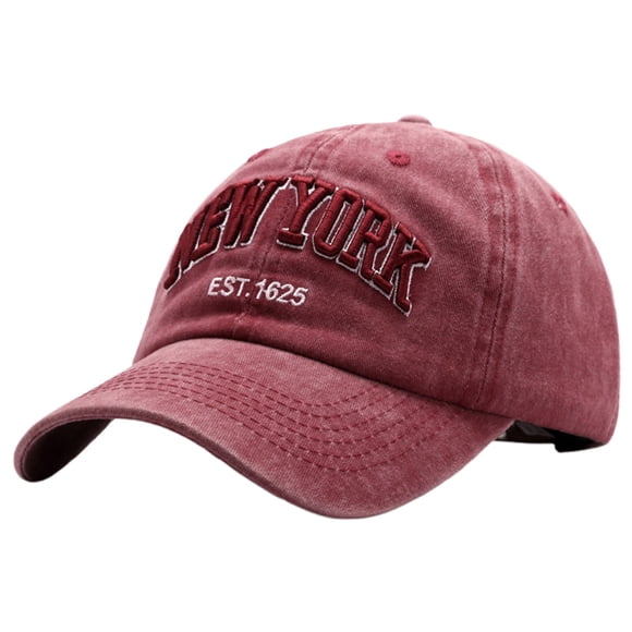 Vintage Washed Denim Baseball Cap With Embroidered Letters Unisex New York Style Dad Hat Choir Hats Baseball Caps Men Bulk L A Hats Womens Top Hat Tennis Baseball Cap Plain Trucker Hats for Men
