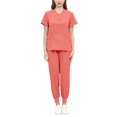 thumbnail image 1 of Tachiuwa Ensemble d'Uniforme pour Femmes, Tenue de Soins, Uniforme d'Infirmière, Durable, Col en V, Lavable à la Machine, Respirant, m, 1 of 5