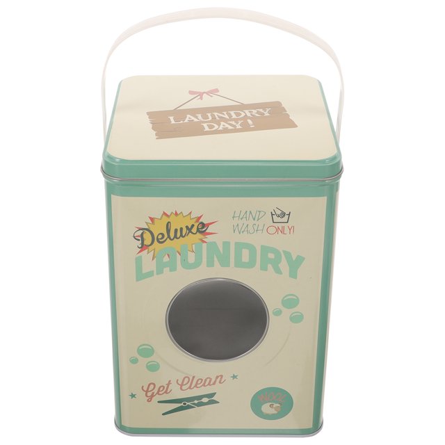 Seau Réutilisable de Détergent à Lessive, Contenant de Rangement avec Couvercle pour Poudre à Laver, 1 Ensemble